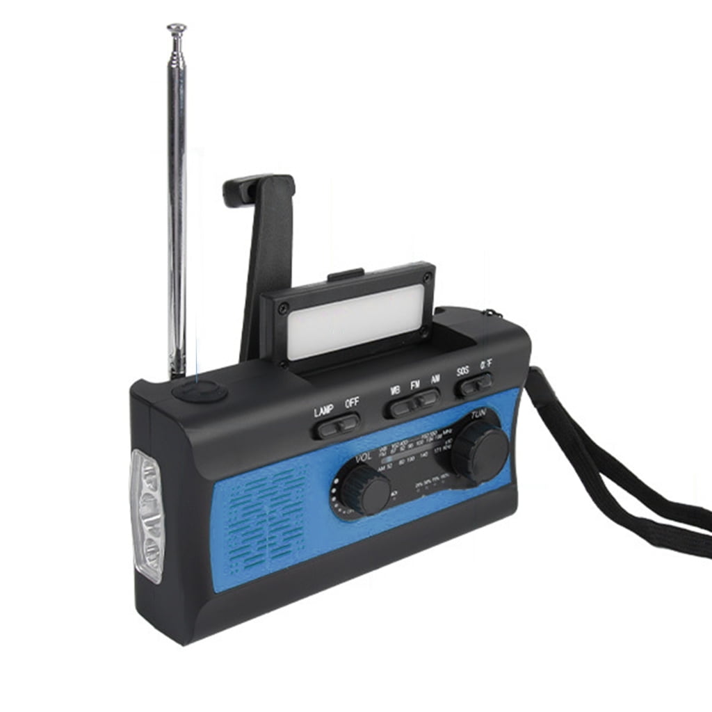 Zeiwohndc 4000mAh Emergency NOAA Weather Radio Hand Cranked Solar Power Flashlight