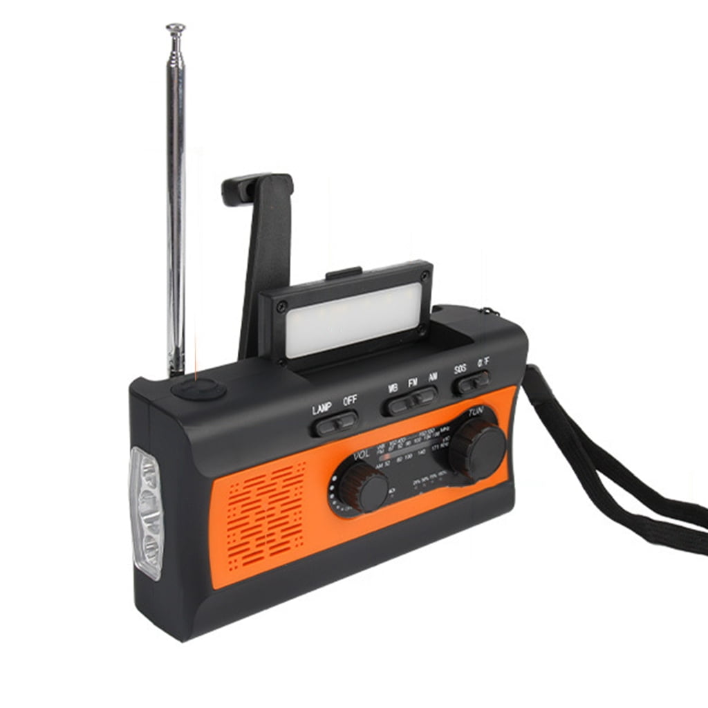 Zeiwohndc 4000mAh Emergency NOAA Weather Radio Hand Cranked Solar Power Flashlight
