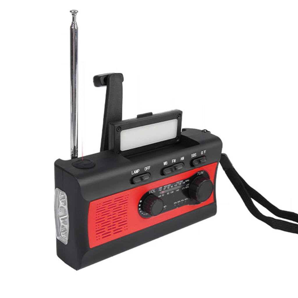 Zeiwohndc 4000mAh Emergency NOAA Weather Radio Hand Cranked Solar Power Flashlight