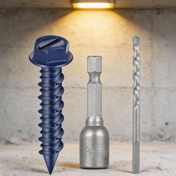 Zeiwohndc 40Pcs Masonry Screws Fasteners for Brick Wall And Cement Projects Enduring