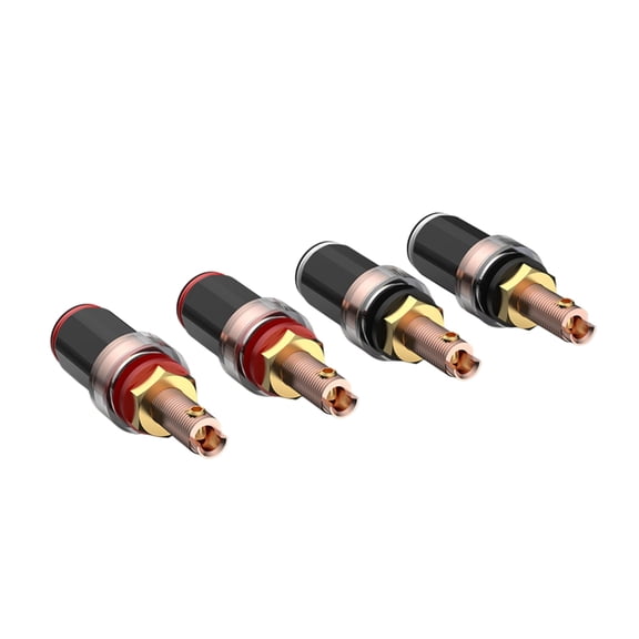 Zeiwohndc 4Pcs Banana Plug Socket Binding Post Speaker Terminals Connectors Terminals