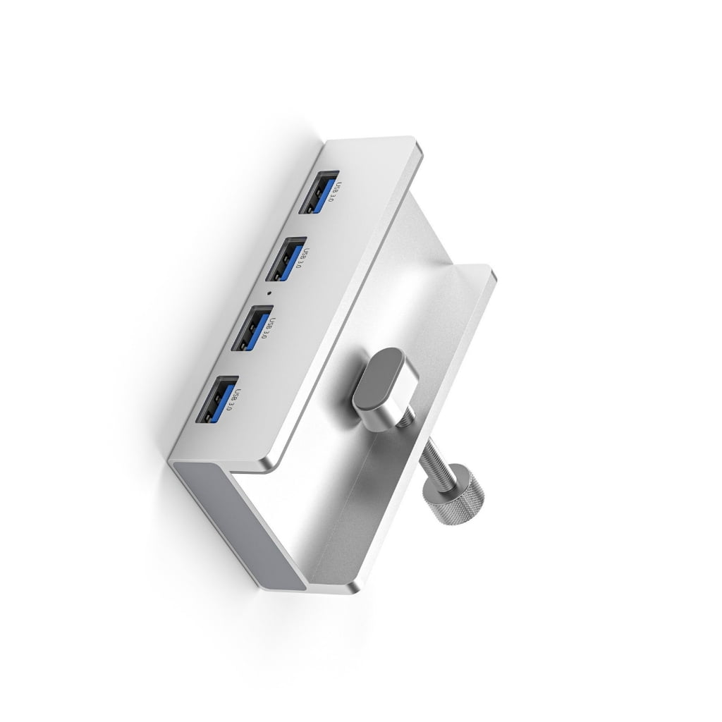 Zeiwohndc 4Ports USB3.0 HUBs USB Splitter Adapter with Power Supply Clip-type Multiple
