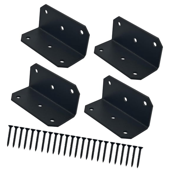 Zeiwohndc 4pack Heavy Type Steel Corner Brackets 2mm Thick for Roof Outdoor Projects