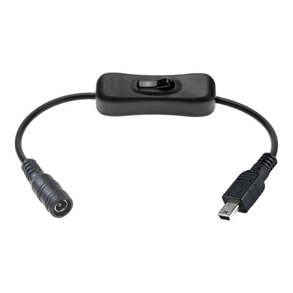 Zeiwohndc 5.5x2.1mm Female to Micro USB Male Power Connector Adapter with Switches