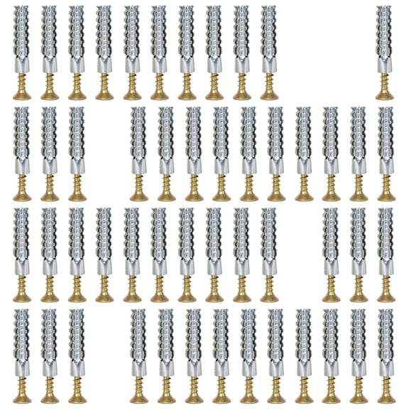 Zeiwohndc 50Pcs Metal Serrated Expansion Tube Tapping Screws Pipe Drilling Plug