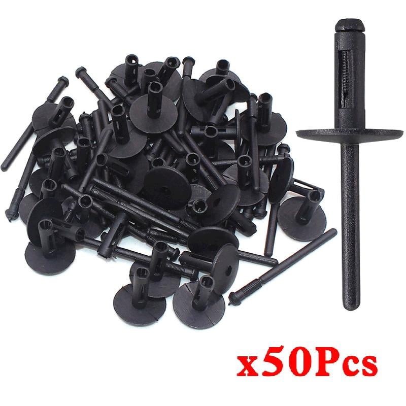 Zeiwohndc 50pcs Plastic Expansion Blind Rivet Car Fenders Bumper Clip Auto Fasteners