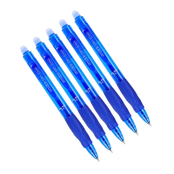 Zeiwohndc 5Pcs Erasable Gel Pen Anti Slip Triangular Grip Erasable Retractable Gel Pen