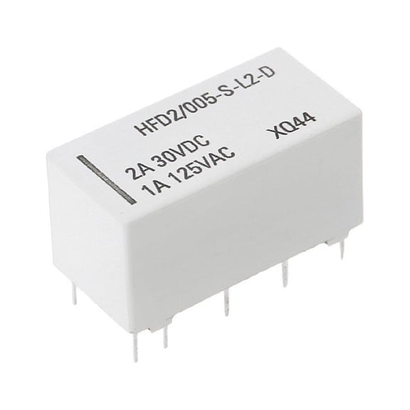 Zeiwohndc 5V Coil Bistable Latching Relay DPDT 2A 30VDC 1A 125VAC HFD2/005-S-L2-D Realy