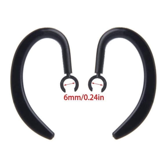 Zeiwohndc 6mm Bluetooth-compatible Earphones Rubber Rotary Ear Hooks Ear Clips