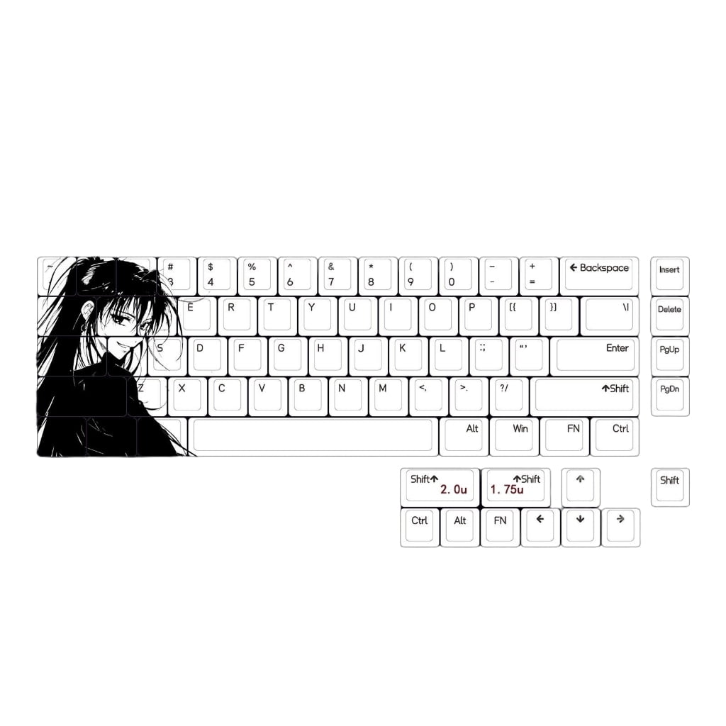 Zeiwohndc 75-Key PBT Keycap Set with Original Height Duribility 5Sides ...