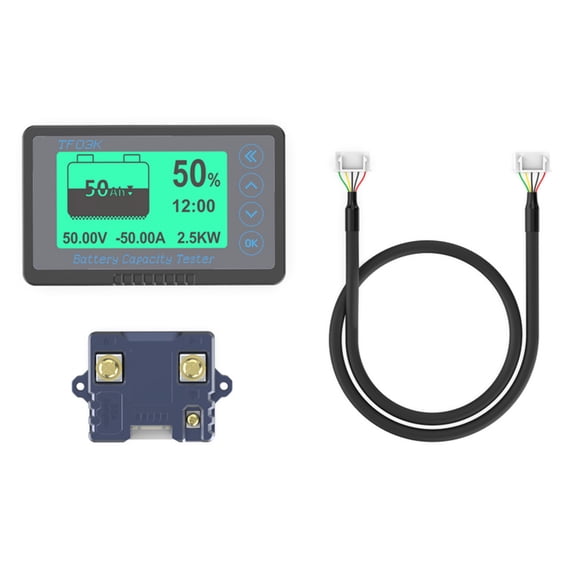 Zeiwohndc 8-120V Coulomb Counter Meter Battery Voltage Current Capacity Electricity Meter