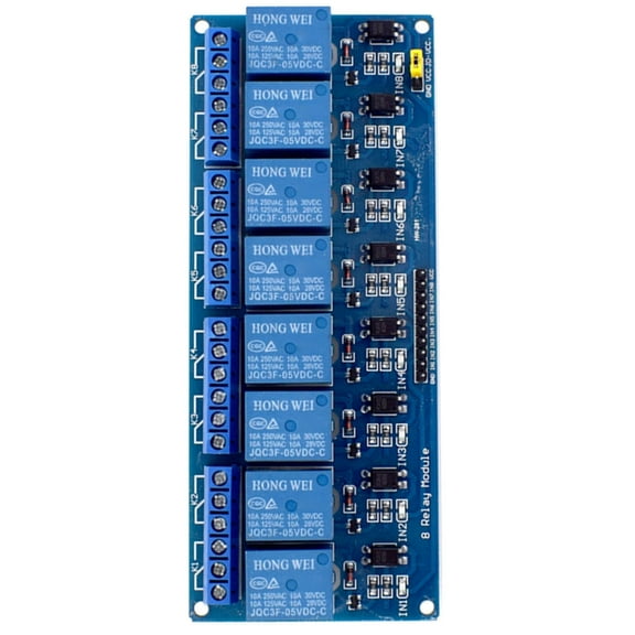 Zeiwohndc 8-Channel Relays Module 5V/12V/24V Expansion Board with Optocoupler Isolation