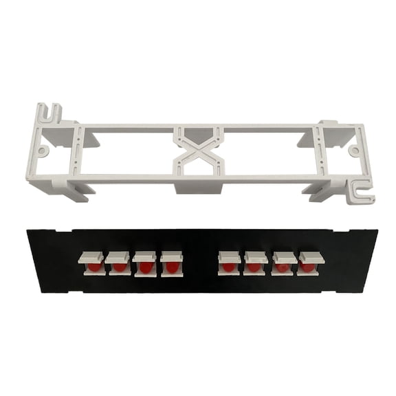 Zeiwohndc 8-Port Rj45 Patch Panel for FC Optical Fiber Wall Mount Ethernet Cable Bar