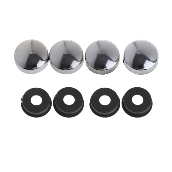 Zeiwohndc 8Pcs Car Truck License Plate Frame Screw Nut Caps Bolt Fixed Screw Fasteners