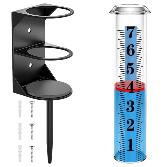 Zeiwohndc Accurate Metal Rain Gauge for Garden Rainfall Measurement with Durability