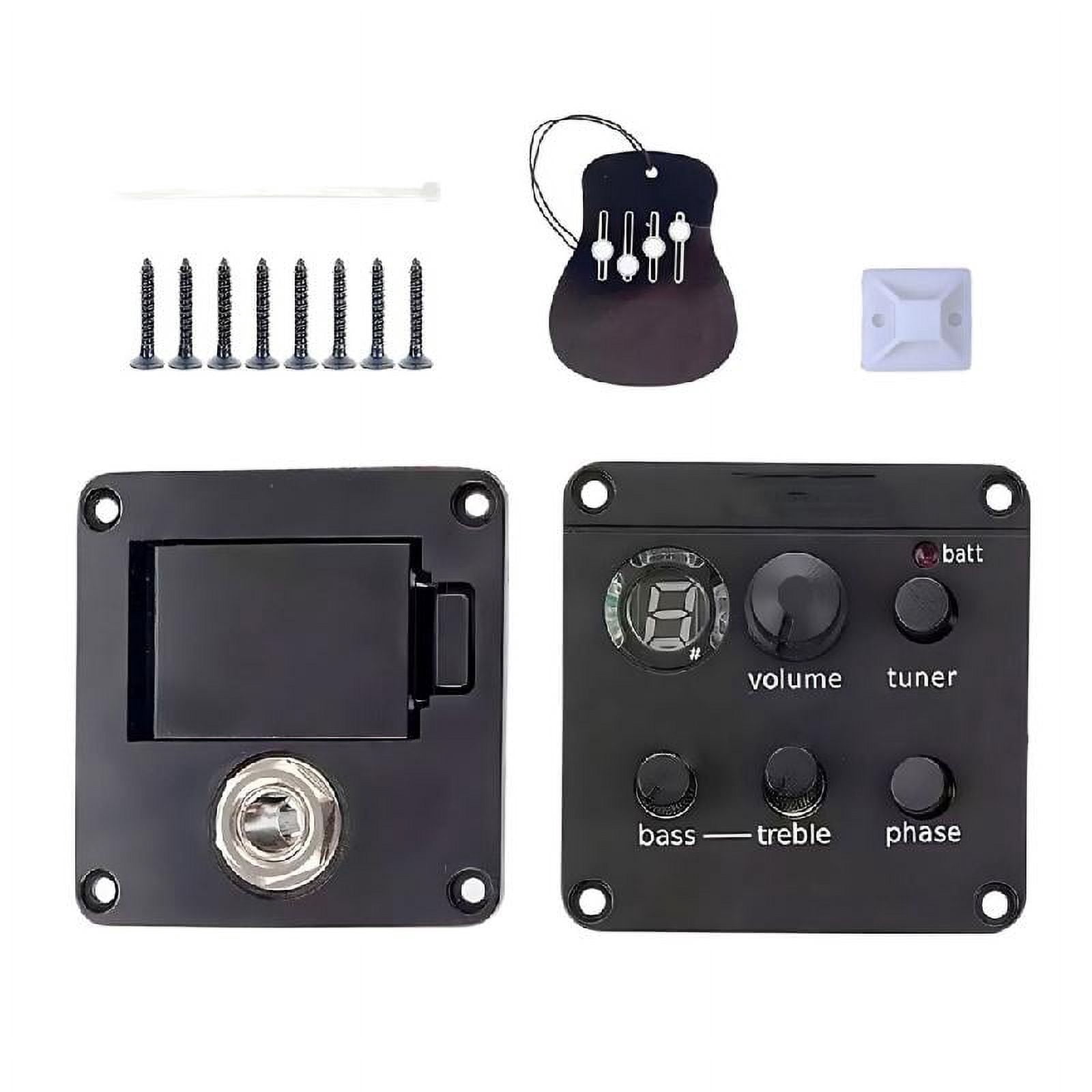 Zeiwohndc Acoustic Guitar Pickup with Tuner Guitar Pickup ISYS+EQ Preamp Systems