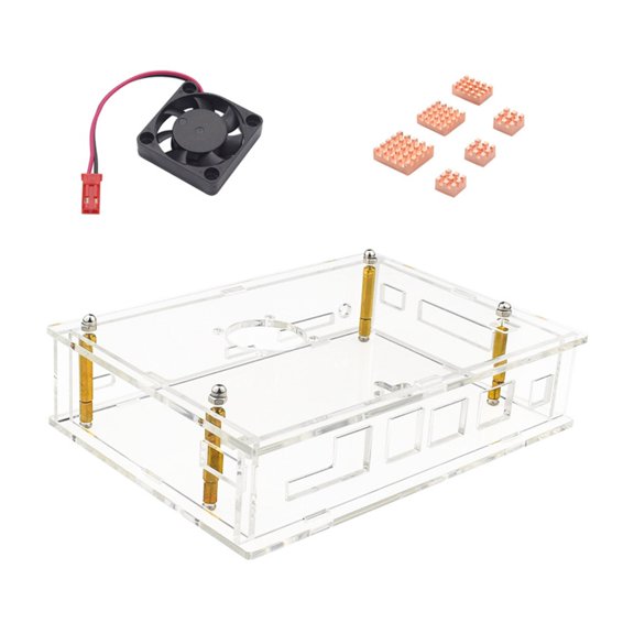 Zeiwohndc Acrylic Case for Banana Pi For BPI F3 Development Board with Cooling Fan