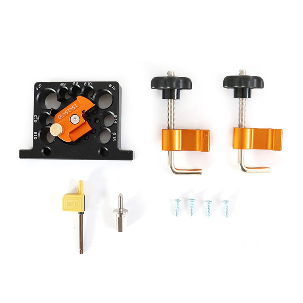 Zeiwohndc Adjustable Dowel Maker Jig with 9 Hole Cutter for Electric Drill Wood Projects