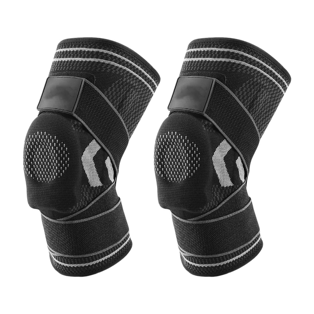 Zeiwohndc Adjustable Patella Knee Support Brace with Spring Stabilizers for Men Women