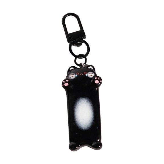 Zeiwohndc Adorable Long Cat Resin Keychain Cute Key Rings Gift For Cat Lovers