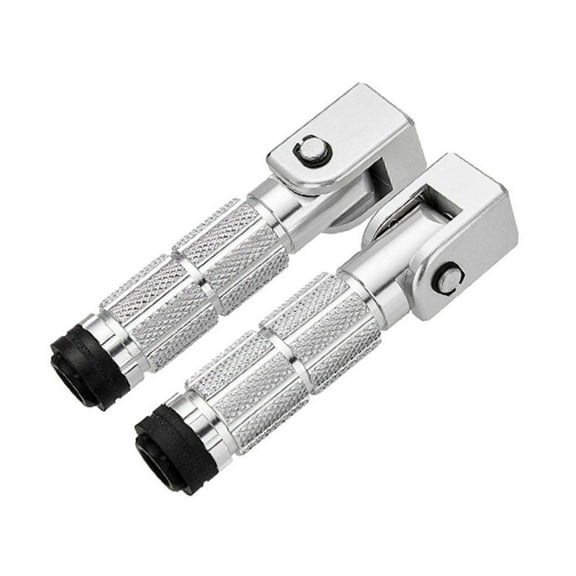 Zeiwohndc Aluminum Foot Peg M10 Motorcycle 90° Fixed Folding- Front Rear Footrest Pedal