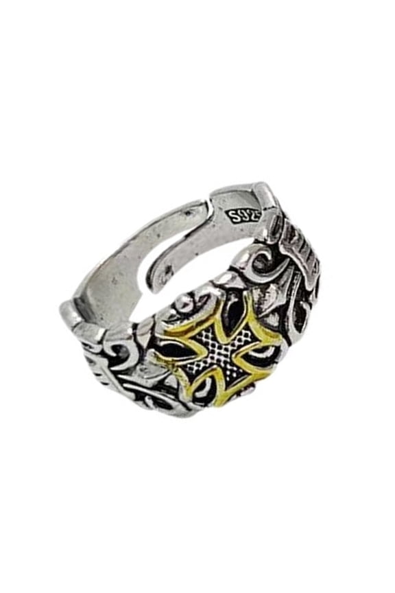 Ancient Sea God Inspired Adjustable Rings Retro Designs Mens Alloy Jewelry