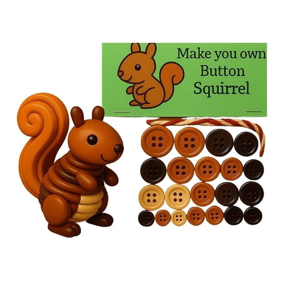 Zeiwohndc Animal Craft Activity Set With Colorful Button and String