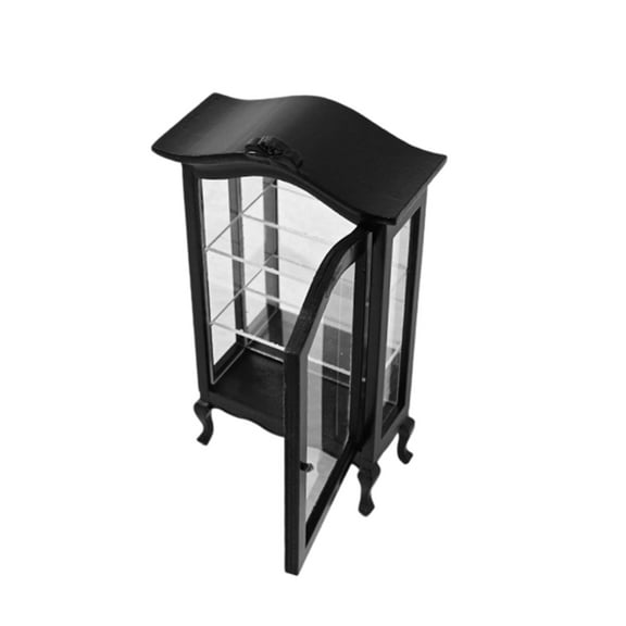 Zeiwohndc Antique Storage Display Cabinet For 1/12 Dollhouses Miniature Scene Decoration