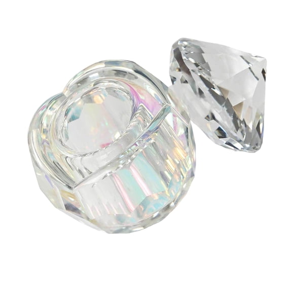 Zeiwohndc Artificial Crystal Glass Dish Liquid Container Washer Decorative Display