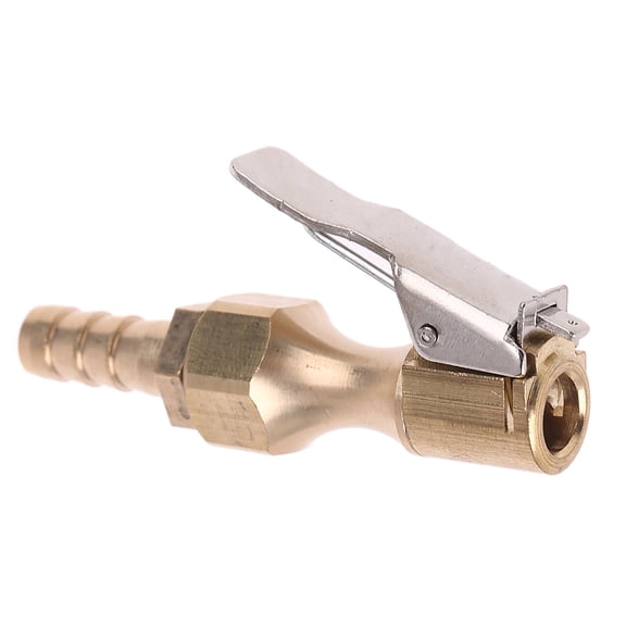 Zeiwohndc Auto 1/4" Hose Barb Air Chuck Brass Tire Inflator Lock Air Compressor Connector