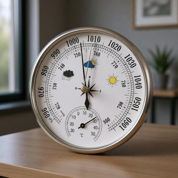 Zeiwohndc Barometer With Temperature Gauge for Scientific Research Portable