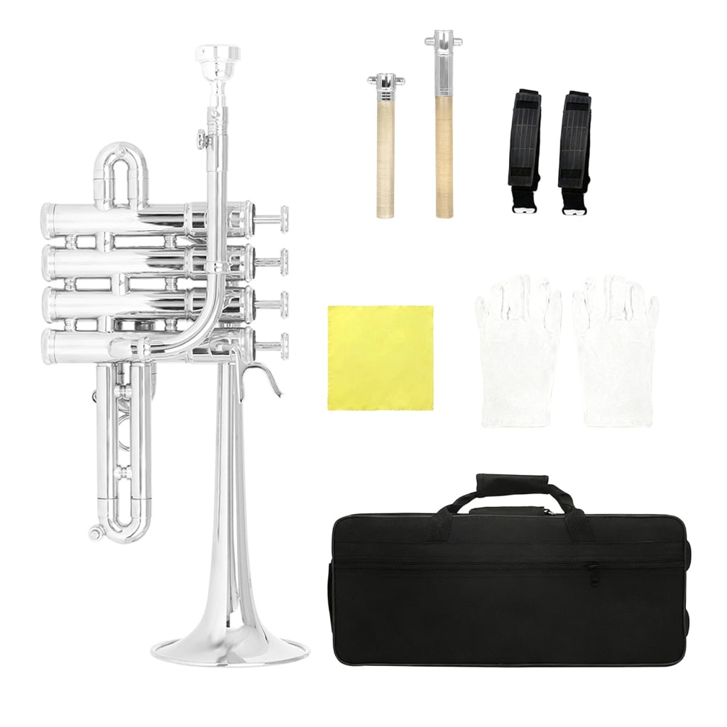 Zeiwohndc Bb Brass Musical Instrument with Mouthpiece Gloves Cleaning Cloth Case