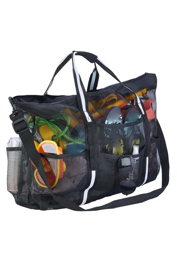 Beach Bags Waterproof Sandproof,Mesh Beach Bag,Swim Pool Bag Beach Tote Bag