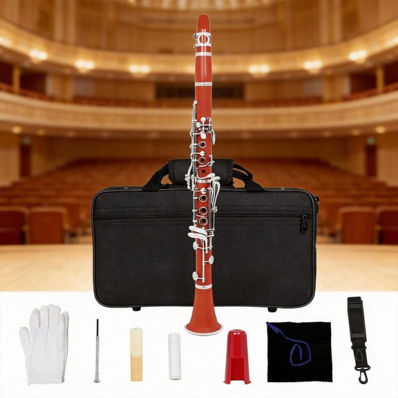 Zeiwohndc Beginner Bb Clarinet with Copper Keywork and Comfortable Finger Positioning
