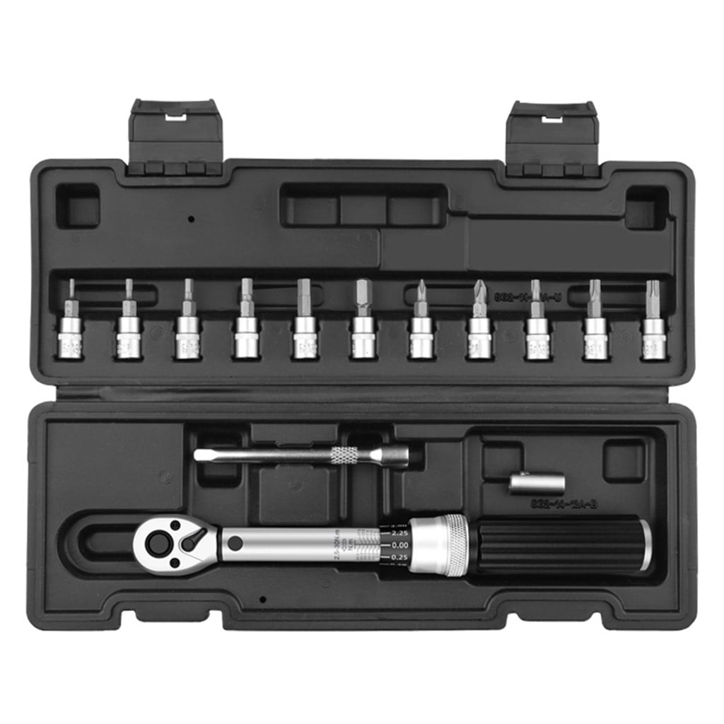 Zeiwohndc Bike Torque Wrench Set 1/4inch Torque Wrench 2.5-30Nm for Mountain Bike