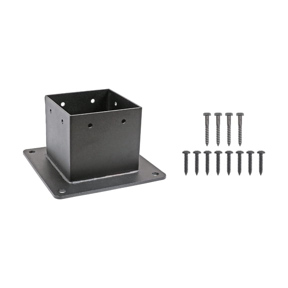 Zeiwohndc Black Coated Metal Brackets Heavy Type Pergolas Decking Railing Support