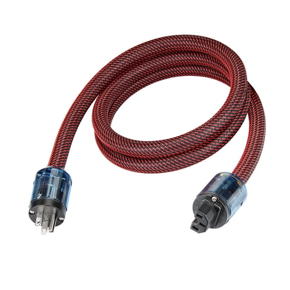Zeiwohndc Braided Power Cable For HiFi Equipment Coppered Enhances Conductivity