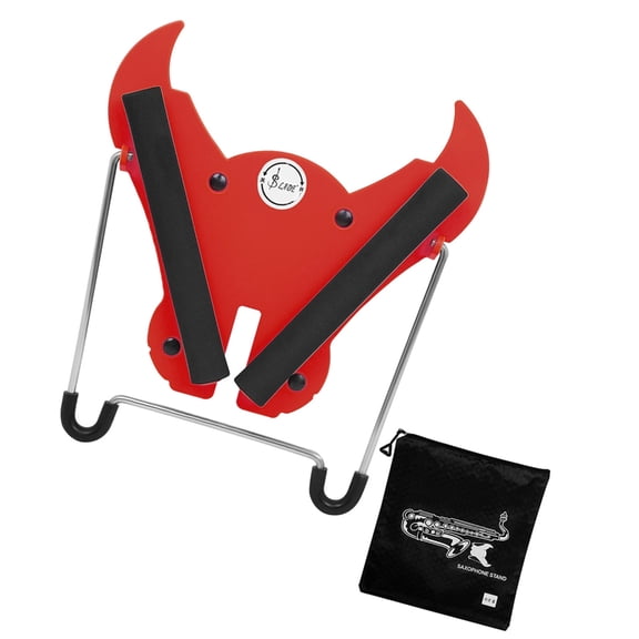 Zeiwohndc Bullhorn Saxophone Stand Collapsible Design with Protective Rubber Padding