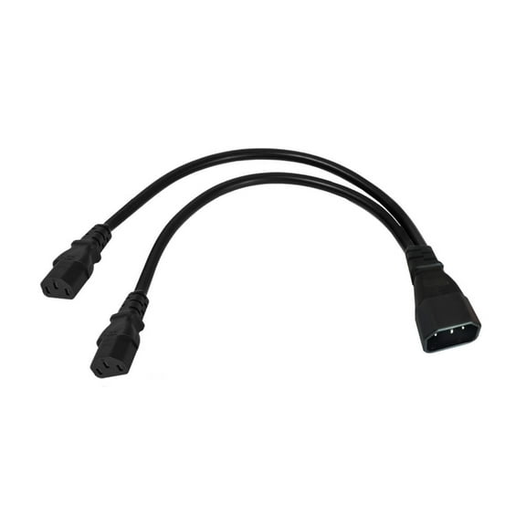 Zeiwohndc C14 to 2x C13 Splitter Adapter Extension Power Cable Cord UPS Server 50cm