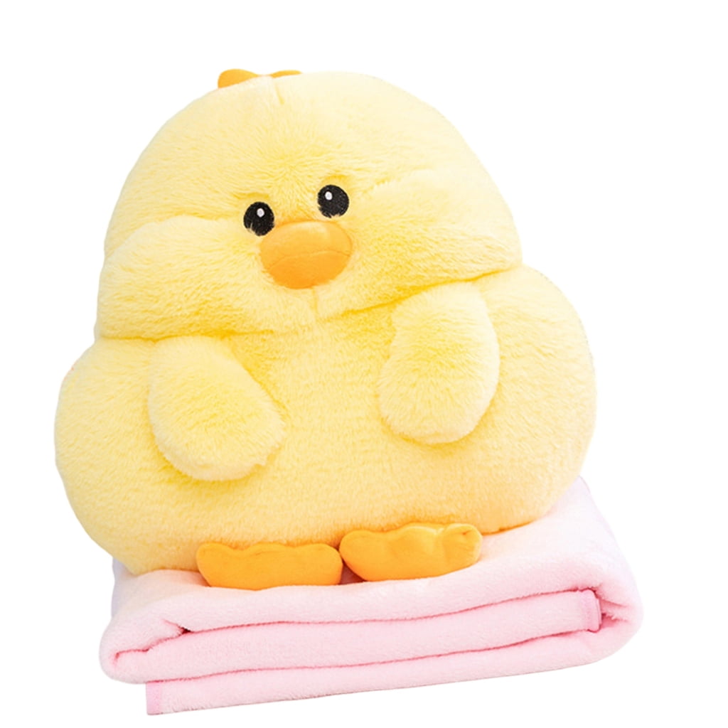 Zeiwohndc Cartoon Capybara Hamster Cushion Blanket Combo Soft Plushie Pillow Throw