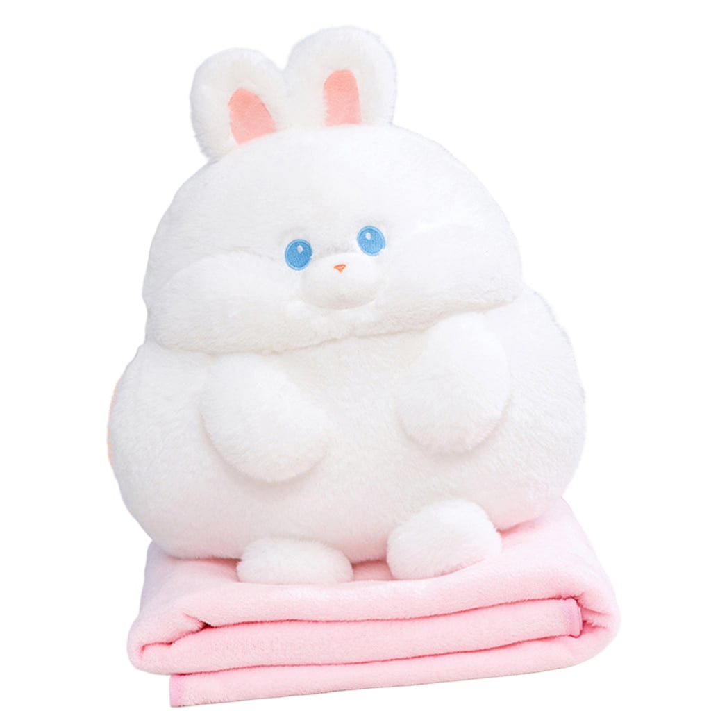 Zeiwohndc Cartoon Capybara Hamster Cushion Blanket Combo Soft Plushie Pillow Throw