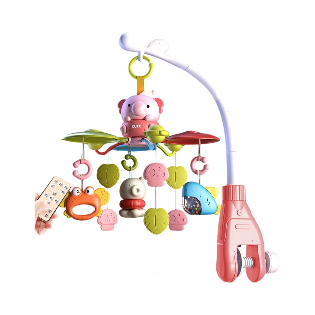 Zeiwohndc Cartoon Elephant Baby Sleep Toy Rotating Music Mobile Infant Crib Hanging Toy