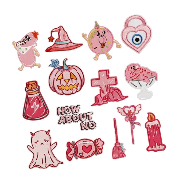 Zeiwohndc Cartoon Iron On Polyester Patches For Kids Clothing Embroidery Applique