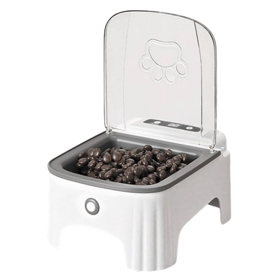 Zeiwohndc Cats Food Dispenser Auto Open Food Bowl for Indoor Pet Motion Sensors