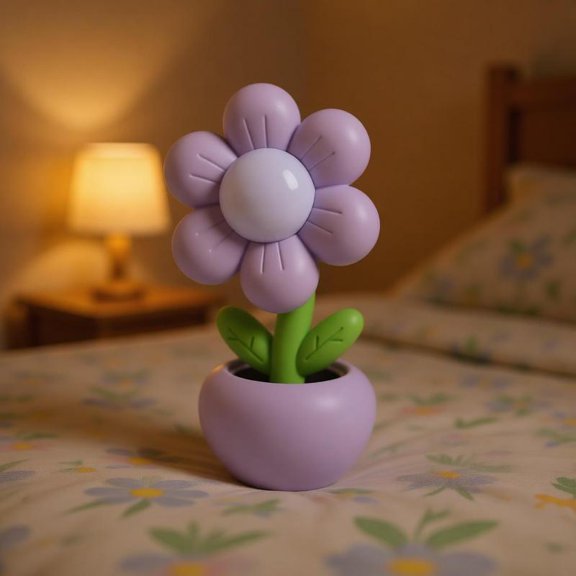 Zeiwohndc Charm Flower Lamp Comfortable Reading Lamp Ornate Flower Figure Table Light