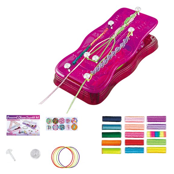 Zeiwohndc Children Girl Stringing Craft Set Braided Friendship Bracelet Making Materials
