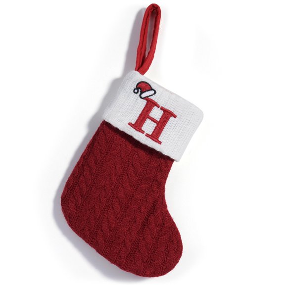 Zeiwohndc Christmas DIY Knitted Letter Stockings Family Activity Home Party Supplies