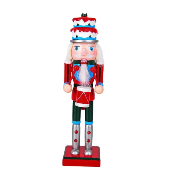 Zeiwohndc Christmas Nutcrackers Statue In Pastels Wooden Macarons Living Room Ornament