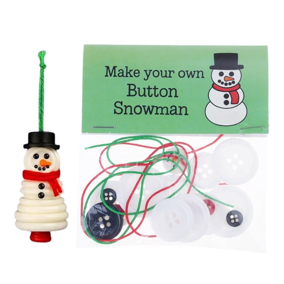 Zeiwohndc Christmas Tree Ornament Craft Set With Precuts Buttons Ribbon Seasonal DIY