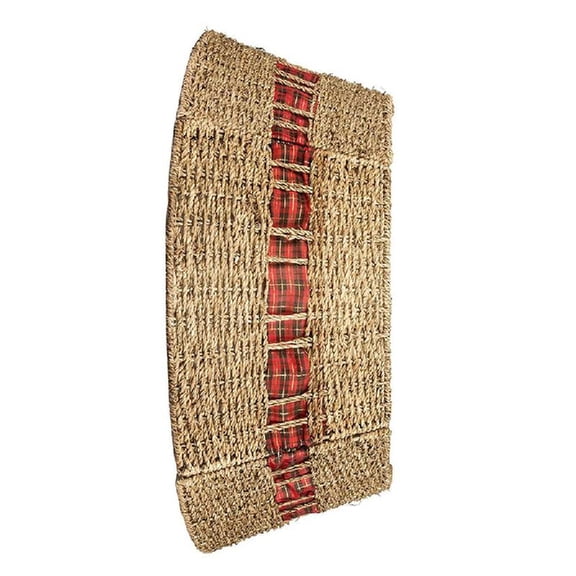 Zeiwohndc Christmas Tree Skirt Accessories Handwoven Rattans Basket Festival Tree Base